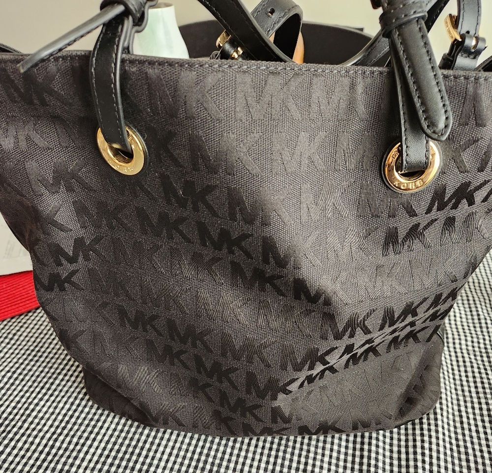 MK signature canvas tote